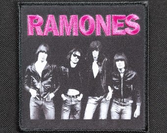 RAMONES Patch met gelicentieerde punkrockmuziekband - bandfoto