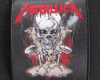 Póster de esqueleto de METALLICA con licencia, arte del álbum de la banda, parche musical de banda - Termoadhesivo