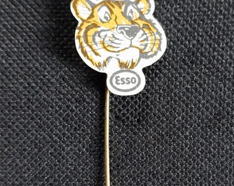 Vintage NOS Esso Tiger Exxon mobiele reclame hoed jas shirt vest revers stick pin badge