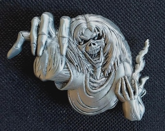 Iron Maiden Number of the Beast EDDIE Lapel Battle Jacket Pin Pinback Button Badge