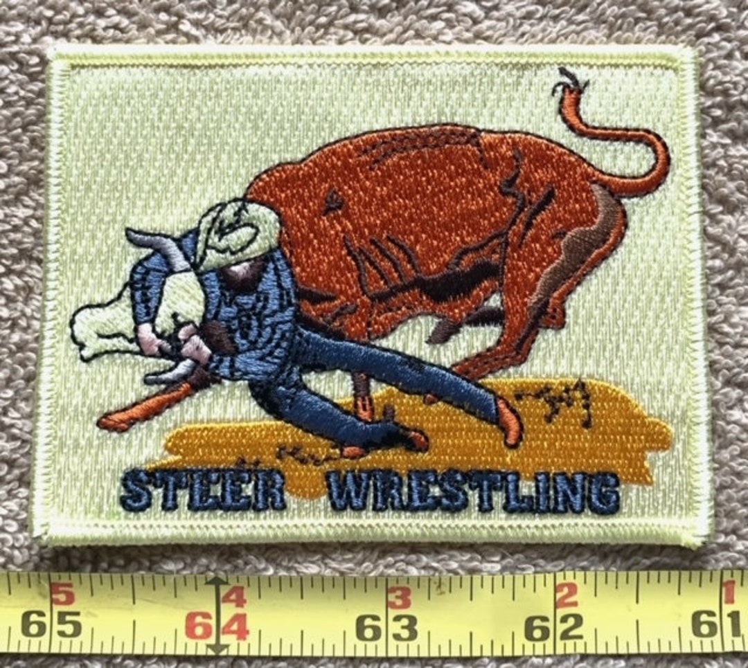 Steer Wrestling NFR Rodeo Collectors Patch Etsy