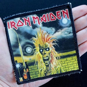 RARE Iron Maiden True 1980s Vintage Album Cover Art Band Music Patch - Eddie Iron Maiden
