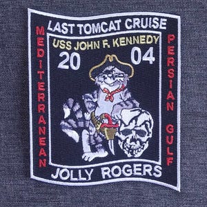 Last Tomcat Cruise CV-67 Jolly Rogers VF Fighter Squadron Large Embroidered Patch