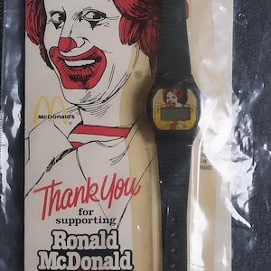 The Official Ronald McDonald Watch 1984 McDonald&#39;s - Made in Hong Kong