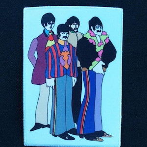 Licensed THE BEATLES Yellow Submarine Classic Rock Band Iron On Band Patch