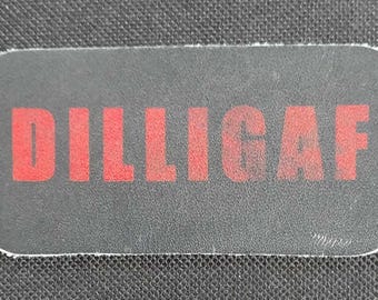 DILLIGAF Motorradjacke Weste Leder Biker Patch