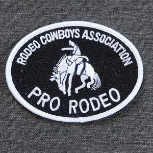 Parche termoadhesivo bordado de Rodeo Pro Rodeo de la Asociación de Vaqueros de Rodeo