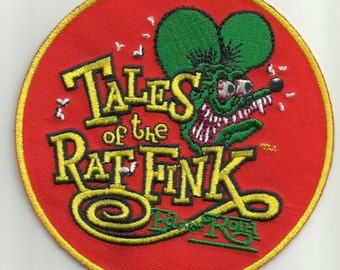 OFFICIALLY LICENSED ED "Big Daddy" Roth Tales Of The Rat Fink Hot Rod Patch Red