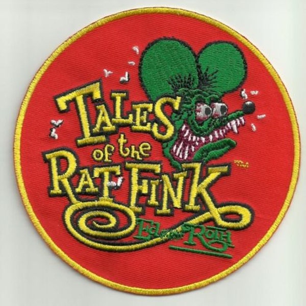 SOUS LICENCE OFFICIELLE ED "Big Daddy" Roth Tales Of The Rat Fink Hot Rod Patch Rouge