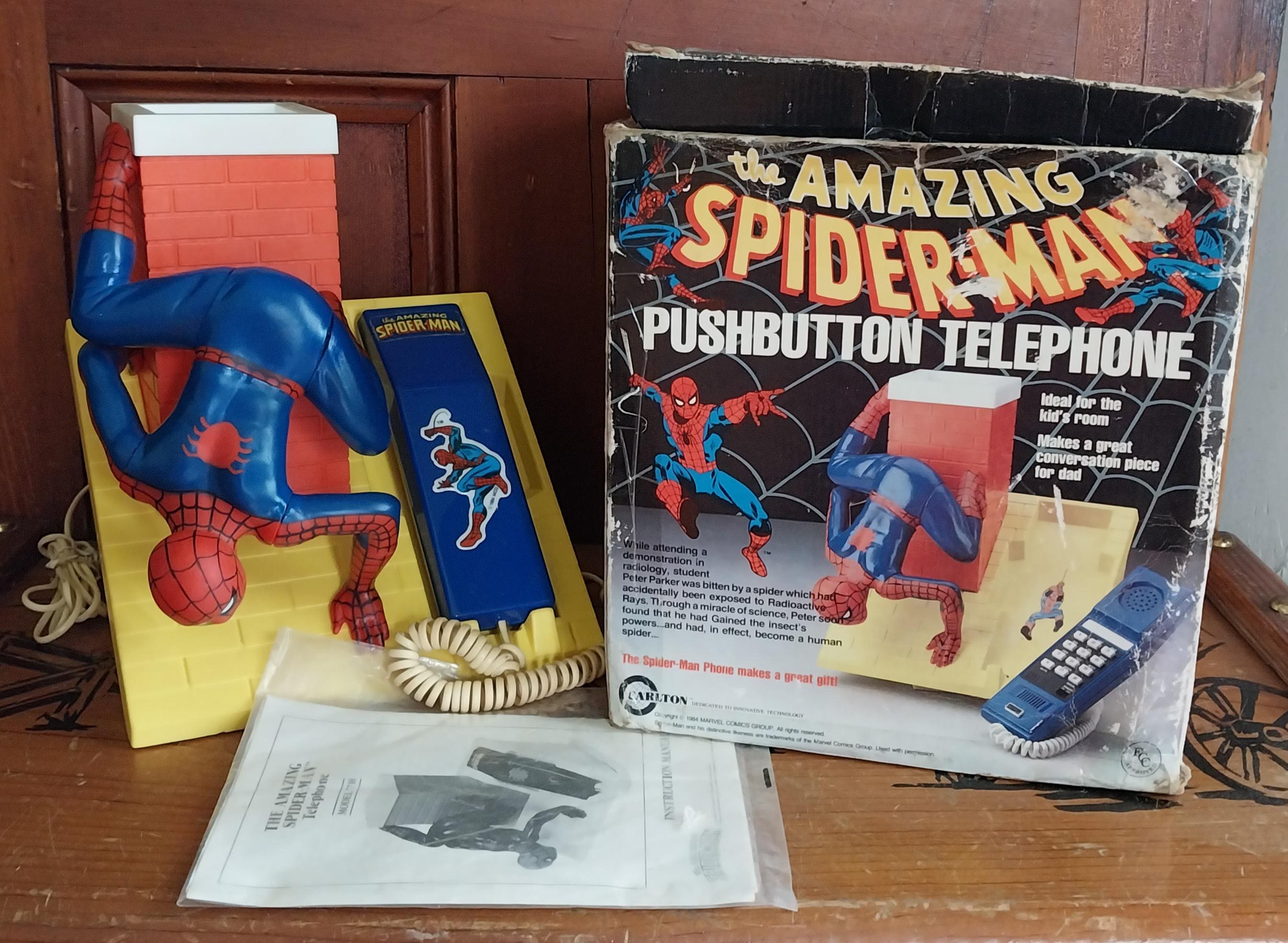 【希少】ビンテージ　スパイダーマン　テレフォン Amazing Spider-Man Vintage Telephone/1984/Marvel Comics