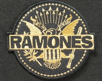 RAMONES Punk Rock Licensed Music Band Patch - Gold Eagle