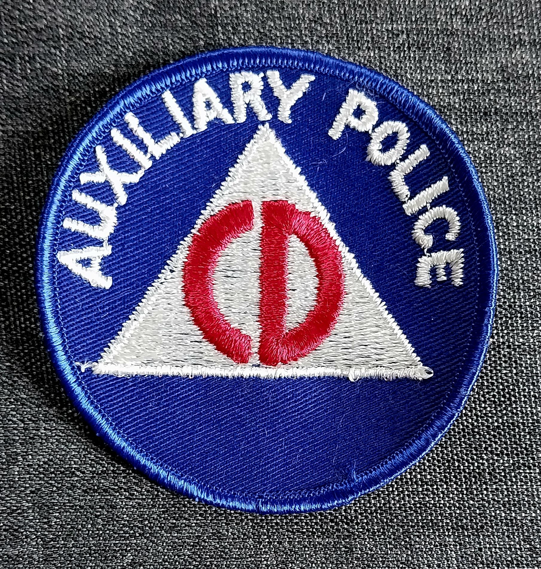 Vintage ~ CIVIL DEFENSE Citizens Auxiliary P CD Embroidered Sew on ...