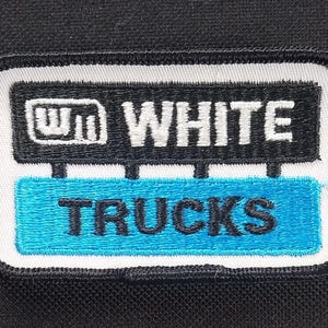White Trucks - Vintage Trucking Collectors Embroidered Sew On Patch