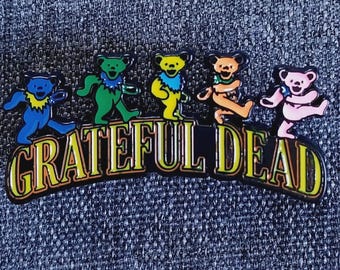 Licensed Grateful Dead Dancing Bears Music Band Pin Pinback Button Badge