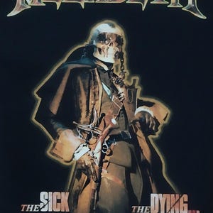 Licensierad MEGADETH The Sick The Dying The Dead Vic Stor Sy-på Stridsjacka Baklapp