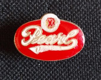 Vintage Pearl Lager Brewing Company Logo Enamel Lapel Pin Pinback Badge