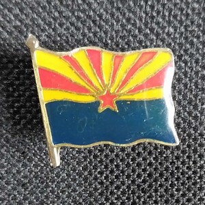 Vintage ARIZONA State Flag Enamel Hat Tie Tac Shirt Jacket Vest Lapel Pin