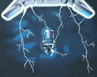 Large Licensed RIDE THE LIGHTNING Metallica Sew On Battle Jacket Woven Canvas Back Patch