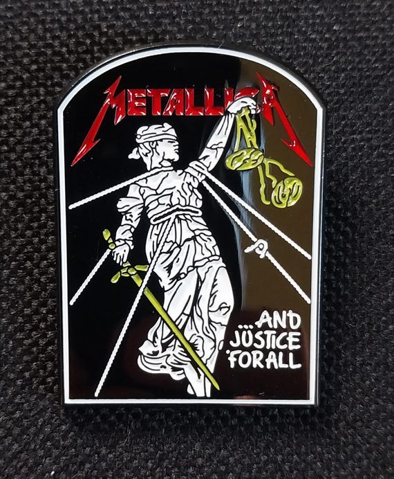 Licensed METALLICA and Justice for All Tombstone Enamel Heavy
