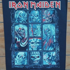 Licensed IRON MAIDEN 10 EDDIES Large Sew On Battle Jacket Back Patch