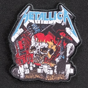 Licensed METALLICA Master OF Puppets Skull Band Album Art Band Music Patch - Iron ON