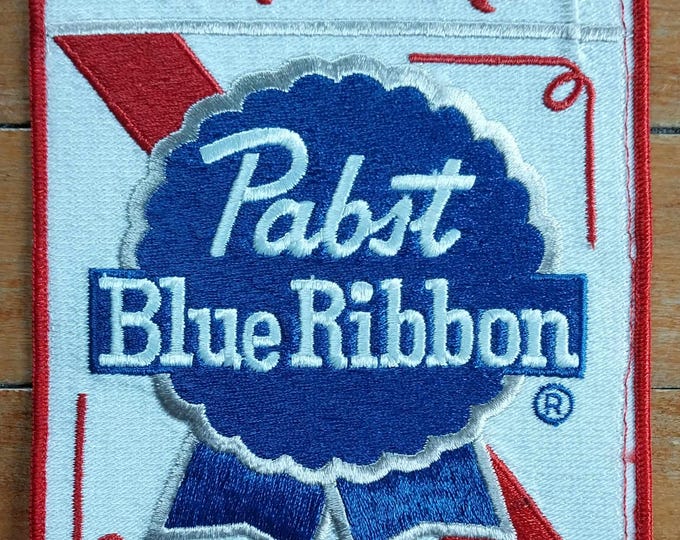 Vintage Original Pabst Blue Ribbon Embroidered Jacket Back Patch - Red ...