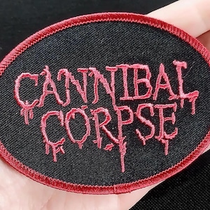 Parche con el logotipo de Cannibal Corpse con licencia de banda de heavy death metal, thrash rock
