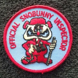 Official Snobunny Inspector - Vintage 70s Snowmobile Racing Humor Funny Jacket Novelty Collectors Patch