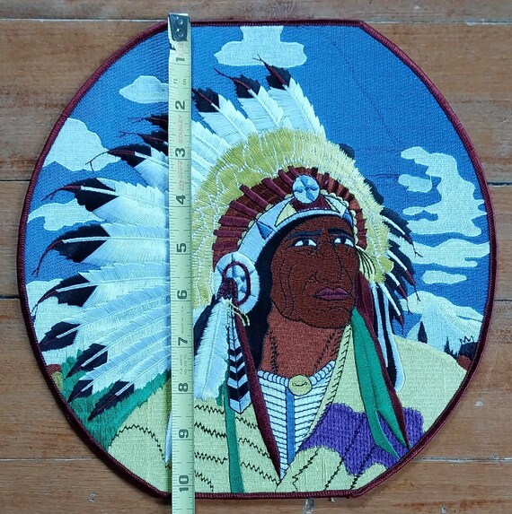 Vintage - Large Embroidered Jacket Patch Native A… - image 2