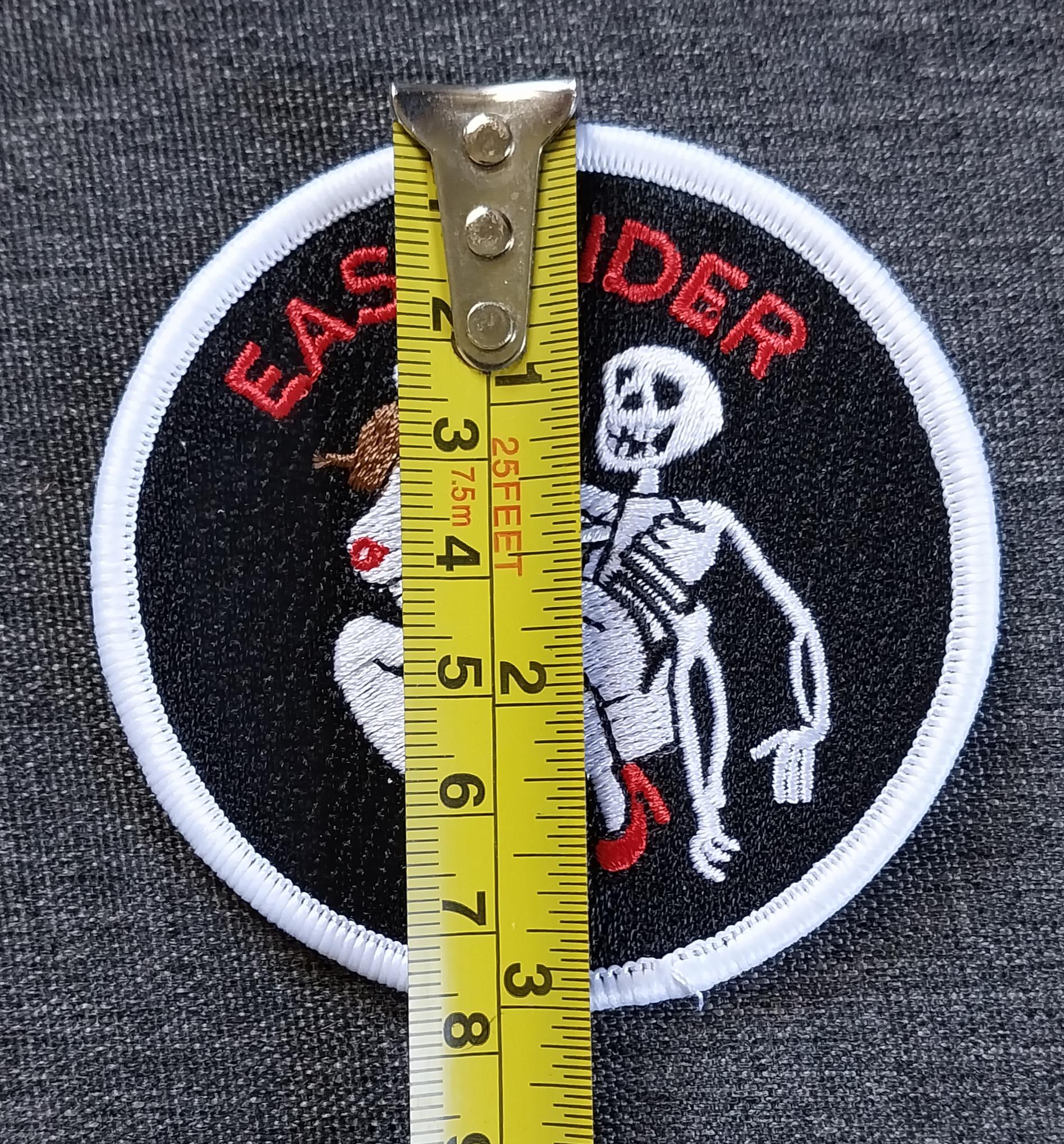 EASY RIDER Skull Skeleton MC Club Embroidered Iron on Motorcycle Jacket ...