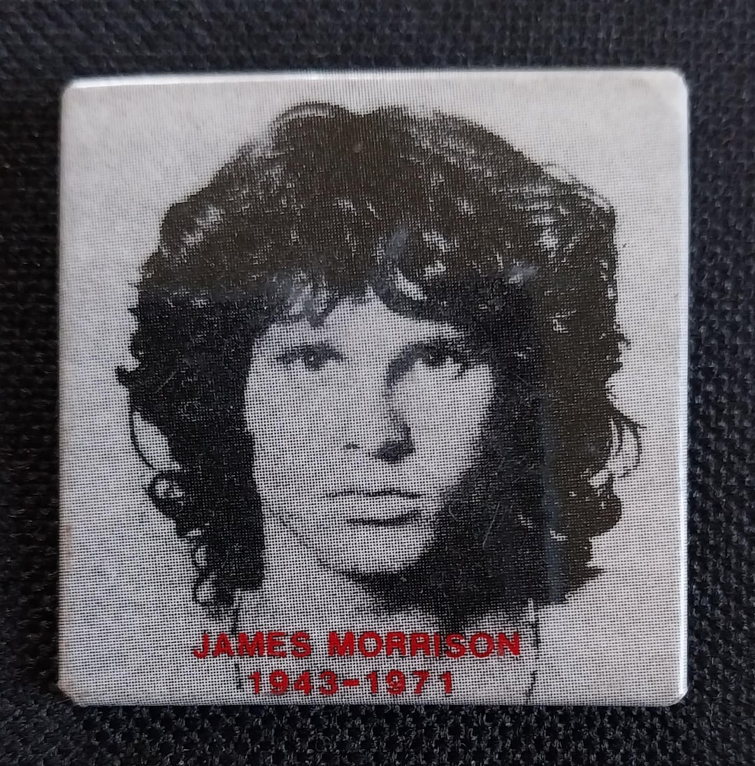 Vintage Jim Morrison the Doors 1943-1971 Memory Pin Button Square Badge ...