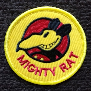 Vintage Mighty Rat Underground Comic Embroidered Sew On Novelty Patch