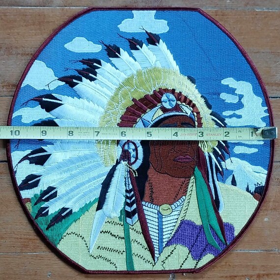 Vintage - Large Embroidered Jacket Patch Native A… - image 3