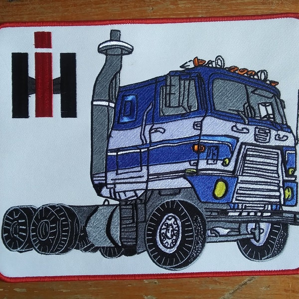 IH International Harvester Cabover Semi Truck Large Back Patch - Sew On