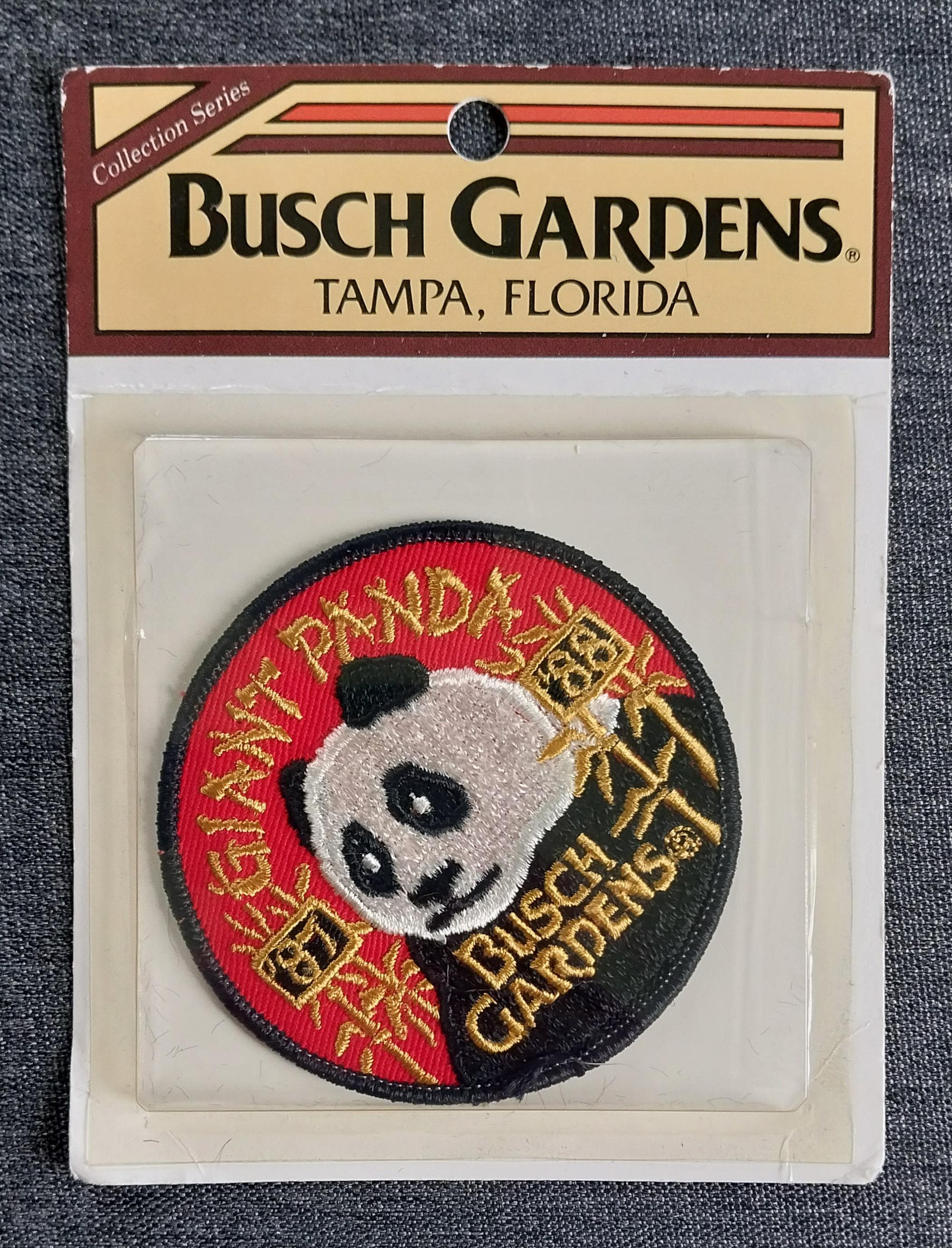 Vintage Busch Gardens Tampa Florida Giant Panda Souvenir Emblems
