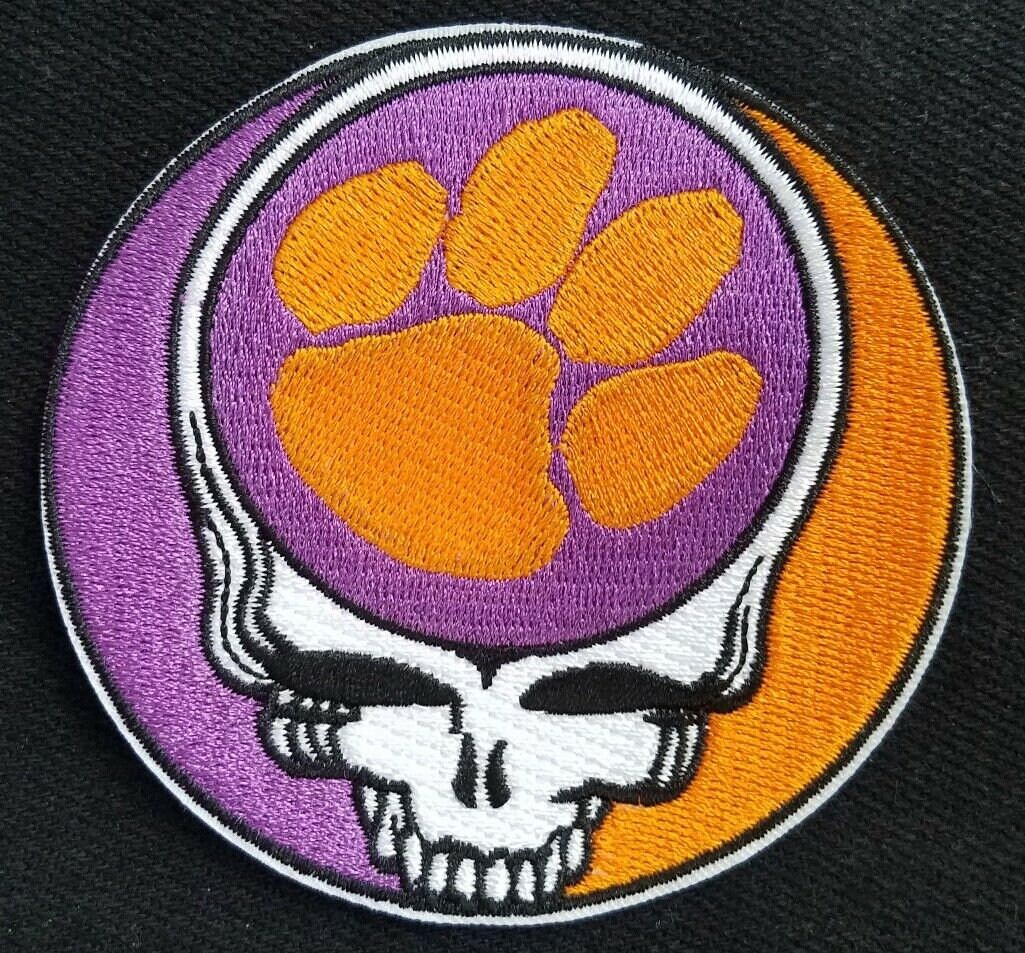 Sewing on Clothes Clemson tigers finger Patches Logo Embroidery Iron on