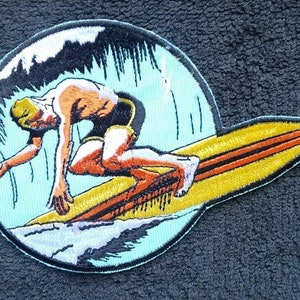 Vintage Old School Surfer HANG TEN Hawaii Collector Souvenir Sew On Patch