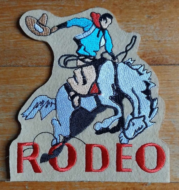 Bronco Busting RODEO Bronc Riding Cowboy Western Patch