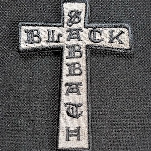 Licensed BLACK SABBATH Cross Classic Rock Heavy Metal Band Embroidered Iron On Band Patch