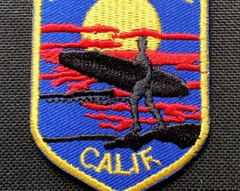 Parche de colección para coser con tema de surf de Santa Cruz, California, vintage