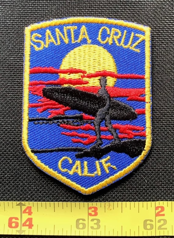 California Santa Cruz Surfing Vintage Sew On Travel Souvenir Patch