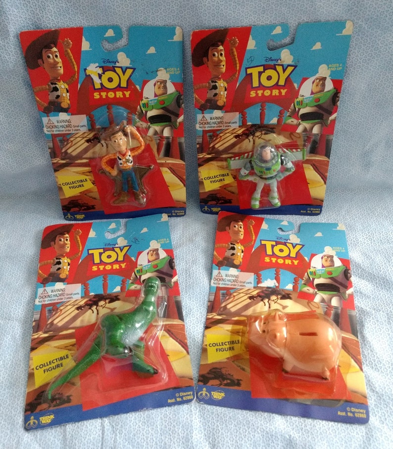 Vintage 1995 Set of 4 TOY STORY Collectible Figures Buzz Etsy