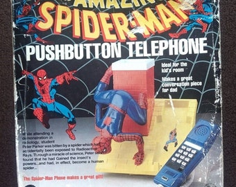 Vintage Spider Man Marvel Comics Corded Home Phone Landline