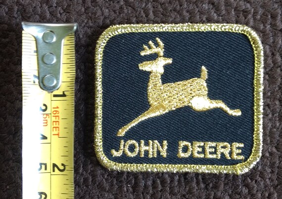 Vintage John Deere Metallic Gold Threading Embroi… - image 2