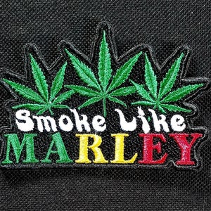 Licensed BOB MARLEY Smoke Like Marley Art Band Music Patch - Iron ON