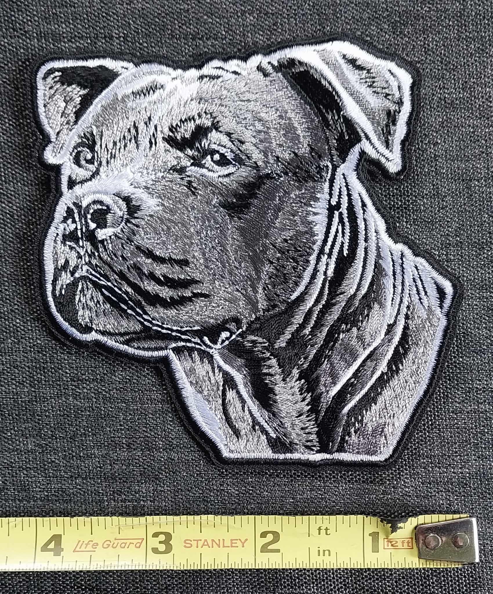 American Pit Bull Terrier Puppy Dog Head Embroidered Iron on