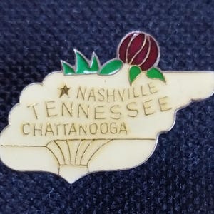 Vintage State of TENNESSEE Enamel Hat Tie Tac Shirt Jacket Vest Lapel Pin