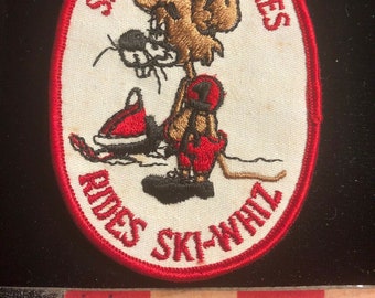 Vtg 1970s SPEEDY Gonzales Rides SKi-WHIZ Snowmobile Cartoon Advertising