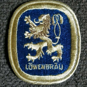 Vintage Lowenbrau Beer Collectors Embroidered Patch - Munich Beer Lager Ale