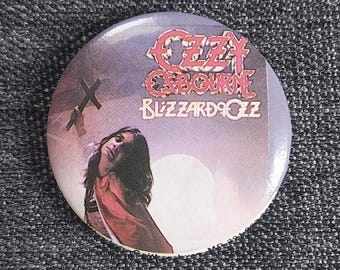 True Vintage Original 1983 OZZY Osbourne Blizzard of OZ Heavy Metal Band Album Pin Pinback Button Badge